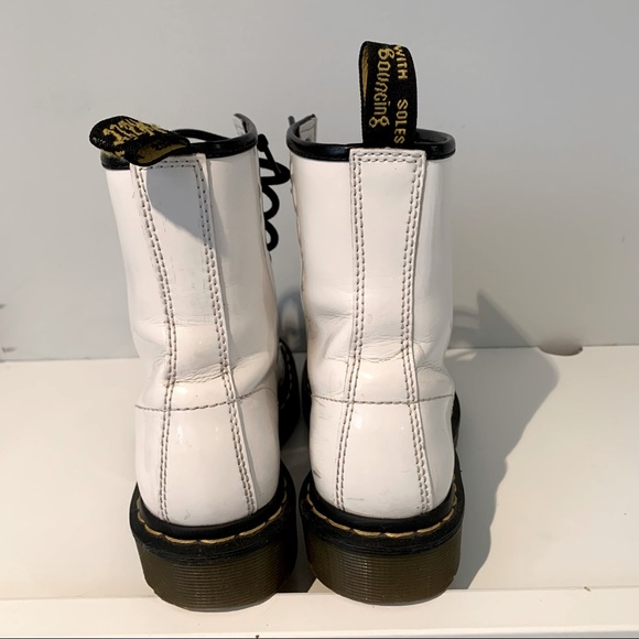 Doc Martens 1460 White Boots - Picture 7 of 9